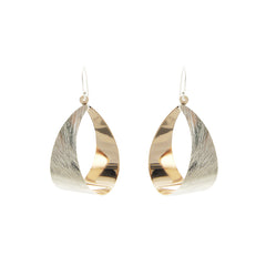Shinny Bell Rose Gold & Sliver Sterling Silver Earrings