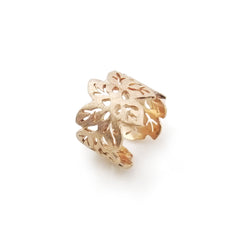Small Leaf Pattern Rose Gold Sterling Sliver Ring
