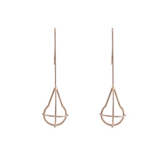 Waterdrop Geometry Rose Gold Drop Earrings