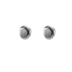 3D egg shape Rose Gold Sterling Silver Clip Earrings