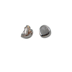 3D egg shape Rose Gold Sterling Silver Clip Earrings