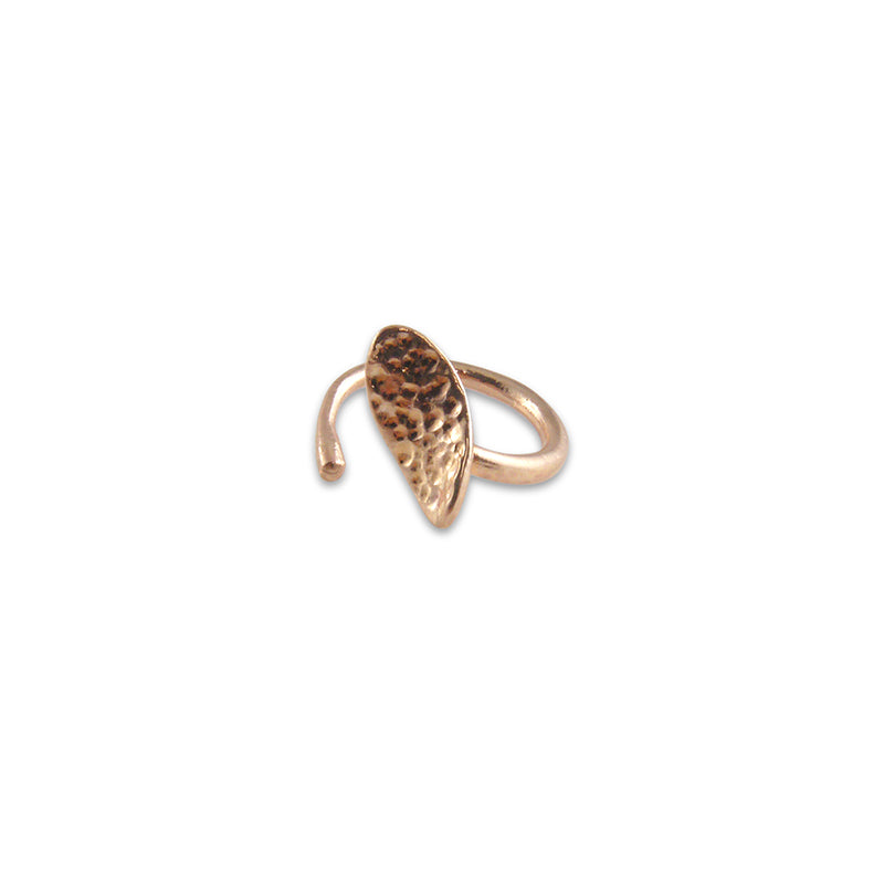 Oval Leaf Lava Rose Gold Ring
