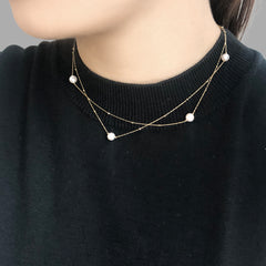 18k Gold With Akuya Pearl Two-way Necklace