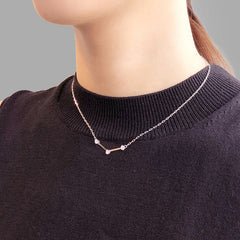 Bar with Clear crystal Necklace